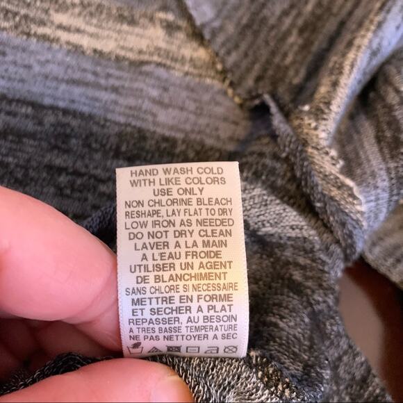 Free People blue gray scoop neck linen blend sweater size Extra Small XS - Picture 12 of 13